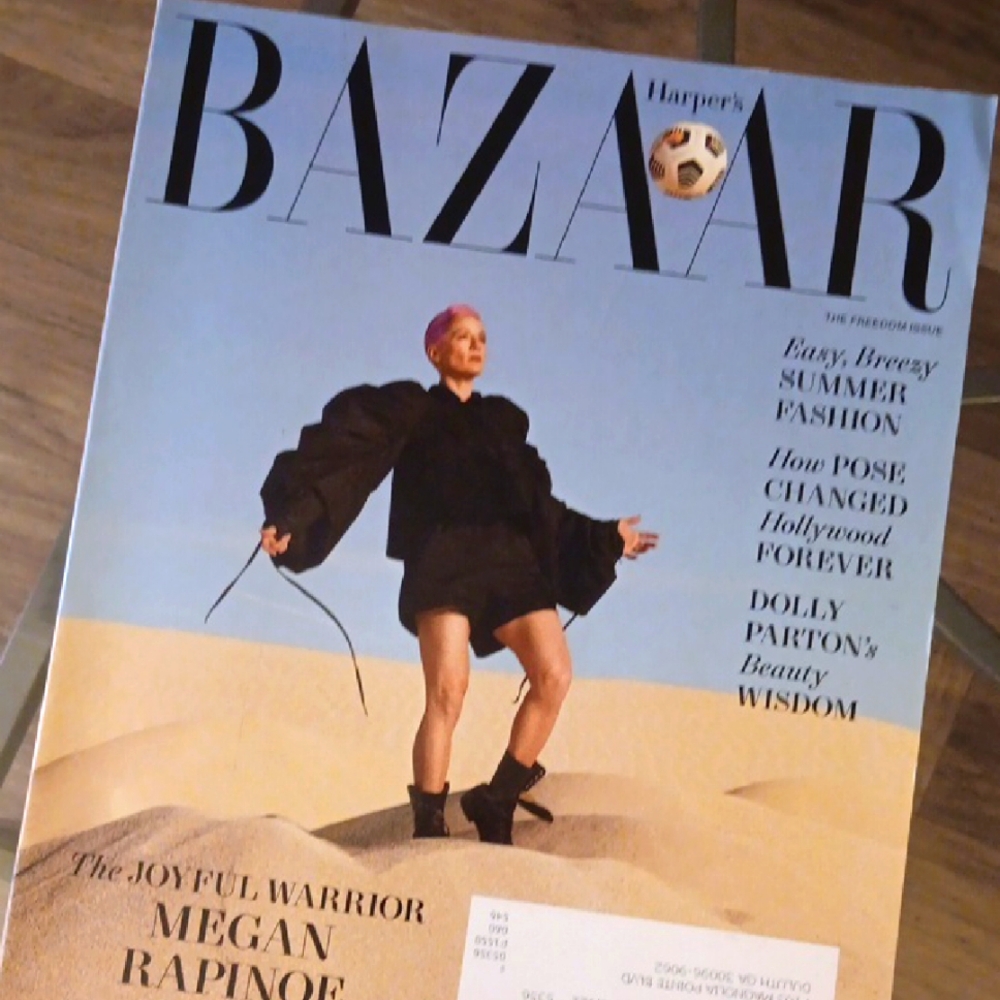 Harper's Bazaar Magazine with Megan Rapinoe Cover